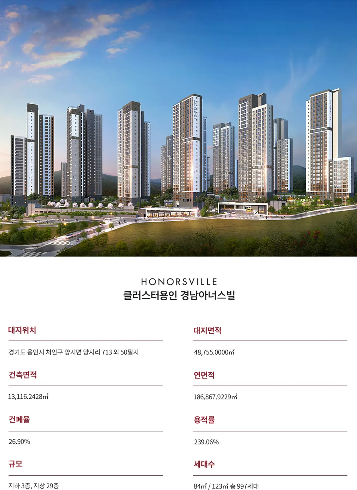클러스터 용인 경남아너스빌 아파트사업안내