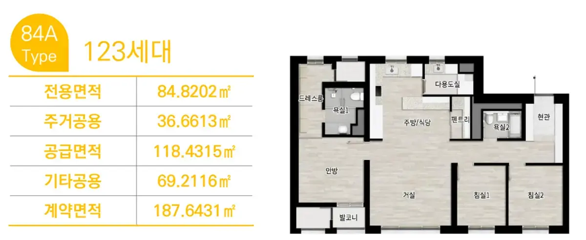 84a타입 세대수